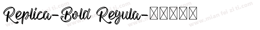 Replica-Bold Regula字体转换